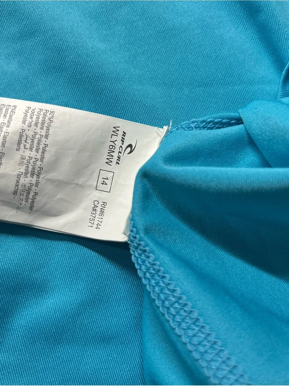 Rip Curl Teal Logo Short-Sleeve Kids Rash Guard